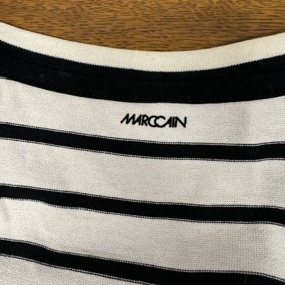 Marc Cain striped button up cotton knit jacket - N4 L - Picture 4 of 11